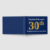 Livre D'or Bleu foncé + Faux Or 30e anniversaire du Mariage (Complet)