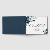 livre d'or bleu marine floral mariage (Complet)