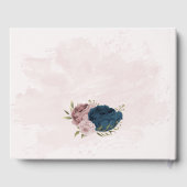 Livre D'or bleu marine rose mariage (Verso)