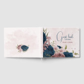 Livre D'or bleu marine rose mariage (Complet)