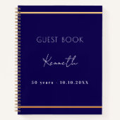 Livre d'or bleu minimaliste (Devant)