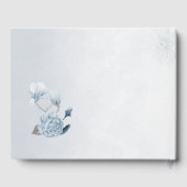 Livre D'or bleu poussiéreux fleurs romantique (Verso)