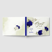 Livre D'or bleu royal fleurs (Complet)