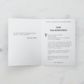 Livre d'or bleu unique Faire-part de mariage pliée (Intérieur)