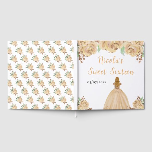 Livre D'or Blonde Hair Princess Peach Sweet 16 Guest Book (Complet)