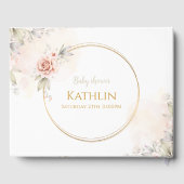 Livre D'or Blooming Baby Shower Invitation (Verso)