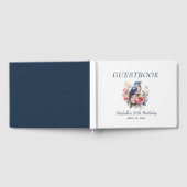 Livre D'or Blue Bird Rose Floral 50e anniversaire (Complet)