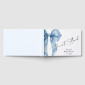 Livre D'or Blue Bow Calligraphie Baby Bow douche (Complet)