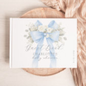 Livre D'or Blue Bow Coquette Baby Boy Shower
