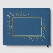 Livre d'or Blue Faux Leather Gold Frame Livre d'or (Verso)