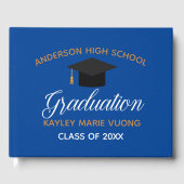 Livre D'or Blue Gold Graduation Autograph Keepsaké 2025 (Recto)