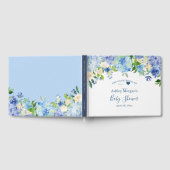 Livre D'or Blue Hydrangea Aquarelle Baby shower Floral (Complet)