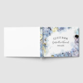 Livre D'or Blue Hydrangea Fleurs Mariage d'aquarelle (Complet)
