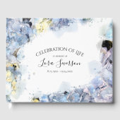 Livre D'or Blue Hydrangeas Célébration de la vie (Recto)