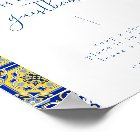 Livre d'or Blue Mediterranean Tile and Citrus (Coin)