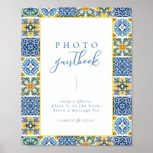 Livre d'or Blue Mediterranean Tile and Citrus
