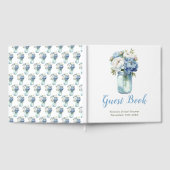 Livre D'or Blue Peonies Mason Jar Bridal Shower (Complet)