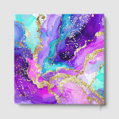 Livre D'or Blue, Purple and Gold Ink Birthday Party (Verso)