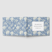Livre D'or Blue White Ivory Flowers Wedding (Complet)
