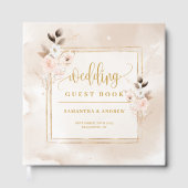 Livre D'or Blush Boho Fall Floral Mariage Invité Réserver S'i (Recto)