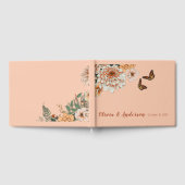 Livre D'or Blush Terracotta Floral Mariage d'automne (Complet)