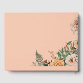 Livre D'or Blush Terracotta Floral Mariage d'automne (Verso)