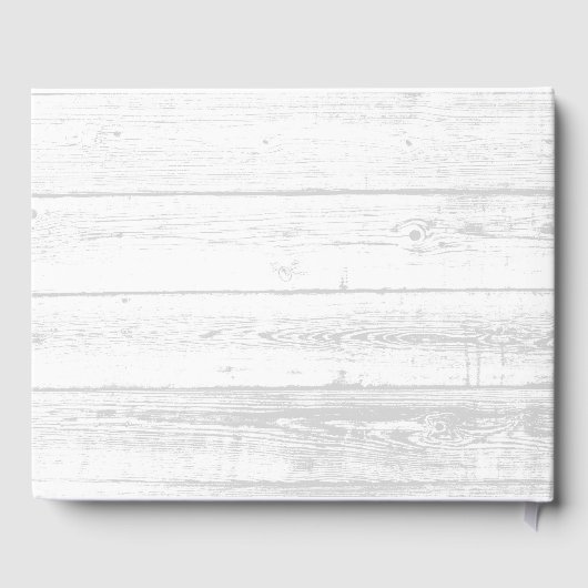 Livre D'or Bocal en bois blanc tirant mariage rustique (Verso)