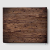 Livre D'or Bohème Floral Terracotta Mariage Bois rustique (Verso)