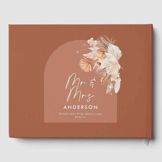 Livre D'or Bohenian boho rouille terracotta mariage m. (Verso)