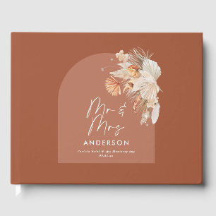 Livre D'or Bohenian boho rouille terracotta mariage m.