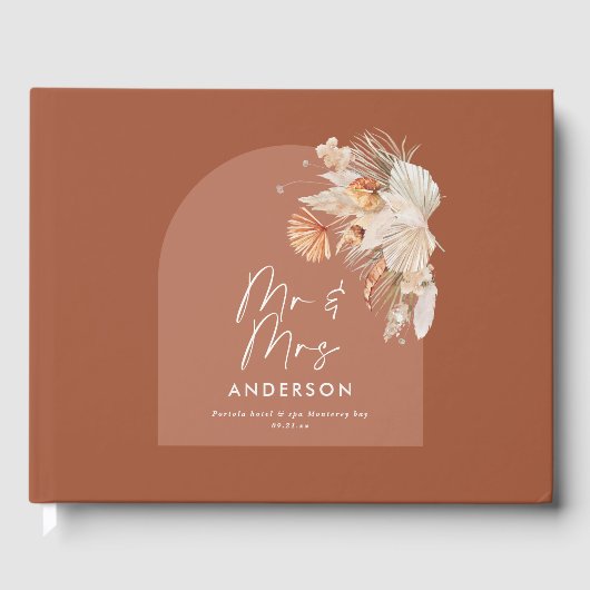 Livre D'or Bohenian boho rouille terracotta mariage m. (Recto)