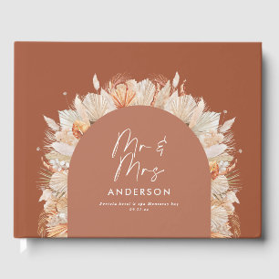 Livre D'or Bohenian boho rouille terracotta mariage m.