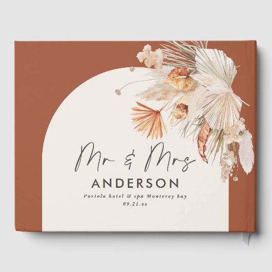 Livre D'or Bohenian boho rouille terracotta mariage m. mrs g (Verso)