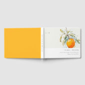 Livre D'or Boho Abstrait Sketchy Orange Garden Mariage (Complet)