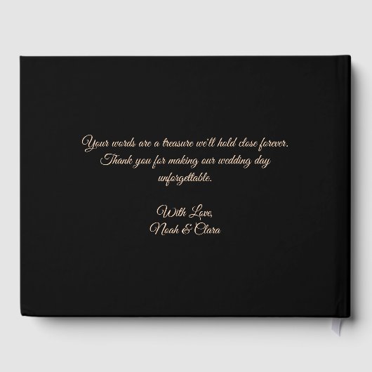 Livre D'or Boho automne botanique cadre or mariage (Verso)