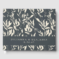 Boho Black Main Tirée Floral Mariage Personnalisé