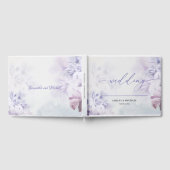 Livre D'or Boho bleu mauve roux roux mariage floral de printe (Complet)