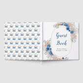 Livre D'or Boho Blue Pampas Grass Wedding Guest Book (Complet)