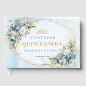 Livre D'or Boho Botanical Guest Book for Blue Gold Quince (Recto)