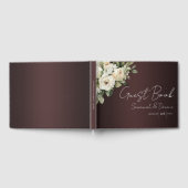 Livre D'or Boho Burgundy et White Rose Bouquet Mariage (Complet)