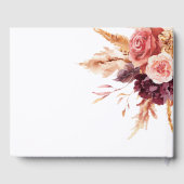 Livre D'or Boho Burgundy Terracotta Mariage Floral (Verso)