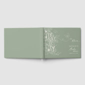 Livre D'or Boho Chic Elegant Sage Green Baby shower Floral (Complet)