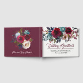 Livre D'or Boho Chic Mariage Bourgogne Floral (Complet)