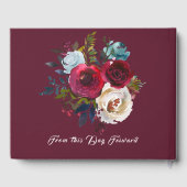Livre D'or Boho Chic Mariage Bourgogne Floral (Verso)