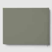 Livre D'or Boho Chic Olive Vert Monogramme Mariage (Verso)