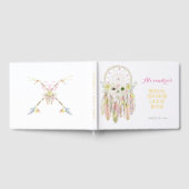 Livre D'or Boho Dream Catcher Pink Yellow Feathers Flèches (Complet)