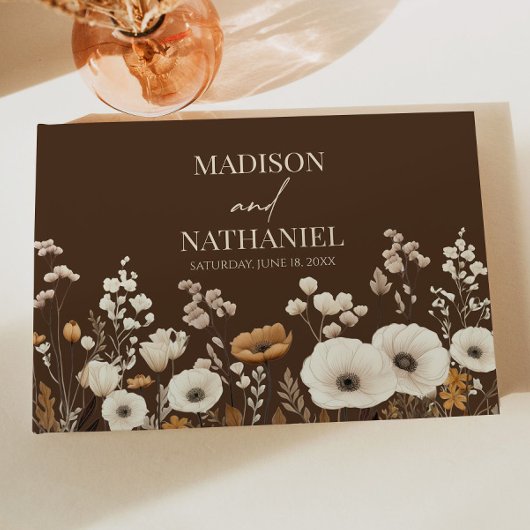 Livre D'or Boho Fleur sauvage Fleur sauvage Floral Jardin Mar