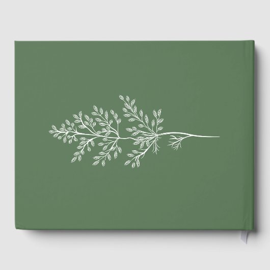 Livre D'or Boho Fleur sauvage moderne Mariage aquarelle (Verso)