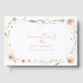 Livre D'or Boho Flower Baby Shower Welcome (Recto)
