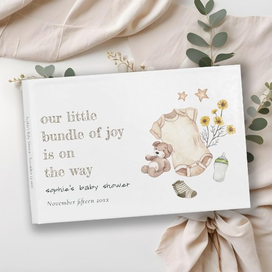 Livre D'or Boho Green Vêtements pour bébés Baby shower neutre